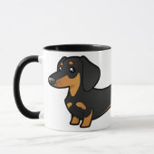 Cartoon-Dackel (glatter Mantel) Tasse (Links)