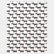 Cartoon Dackel Hund Fleece Blanken