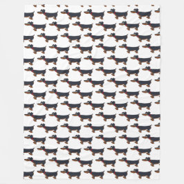 Cartoon Dackel Hund Fleece Blanken