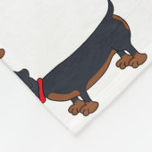 Cartoon Dackel Hund Fleece Blanken (Ecke)