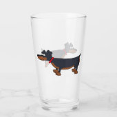 Cartoon Dackel Hundeglas Tumbler (Rückseite)