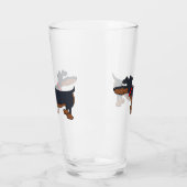 Cartoon Dackel Hundeglas Tumbler (Links)