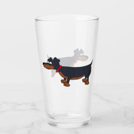 Cartoon Dackel Hundeglas Tumbler