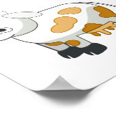 Cartoon Dairy Cow Poster (Ecke)