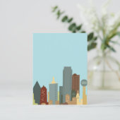 Cartoon Dallas Postkarte (Stehend Vorderseite)