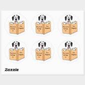 Cartoon Dalmatiner Dog Buchzeichen Sticker Vorlage (Blatt)