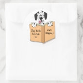 Cartoon Dalmatiner Dog Buchzeichen Sticker Vorlage (Tasche)