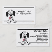 Cartoon-Dalmatiner-Hundegeschäfts-Karten-Schablone Visitenkarte (Vorne/Hinten)