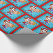 Cartoon Dancers Gift Wrapping Paper Geschenkpapier (Ecke)