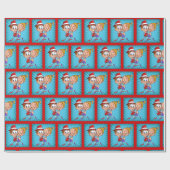 Cartoon Dancers Gift Wrapping Paper Geschenkpapier (Flach)