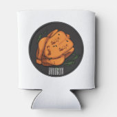 Cartoon-Darstellung von Hähnchen Dosenkühler (Rückseite)