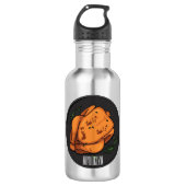 Cartoon-Darstellung von Hähnchen Edelstahlflasche (Vorderseite)