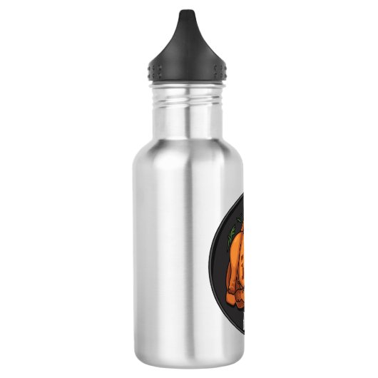 Cartoon-Darstellung von Hähnchen Edelstahlflasche (Links)