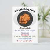 Cartoon-Darstellung von Hähnchen Einladung (Stehend Vorderseite)