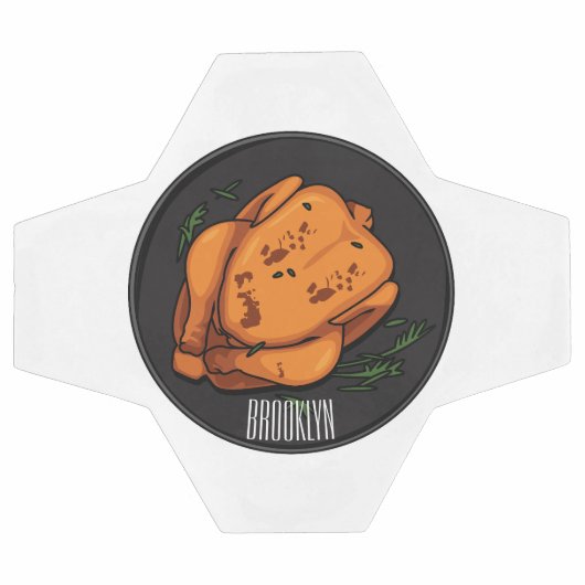 Cartoon-Darstellung von Hähnchen Fußball (Flach)