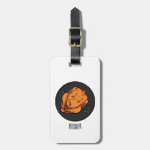 Cartoon-Darstellung von Hähnchen Gepäckanhänger