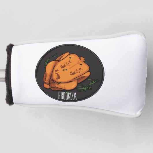 Cartoon-Darstellung von Hähnchen Golf Headcover (Vorderseite)