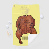 Cartoon-Darstellung von Hähnchen Golfhandtuch (Insitu)