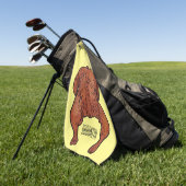 Cartoon-Darstellung von Hähnchen Golfhandtuch (Gras)