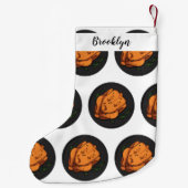 Cartoon-Darstellung von Hähnchen Kleiner Weihnachtsstrumpf (Rückseite)