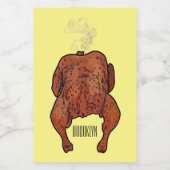 Cartoon-Darstellung von Hähnchen Lebensmitteletikett (Einzelnes Label)