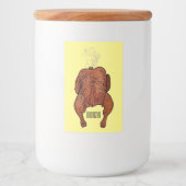 Cartoon-Darstellung von Hähnchen Lebensmitteletikett (Vorderseite)