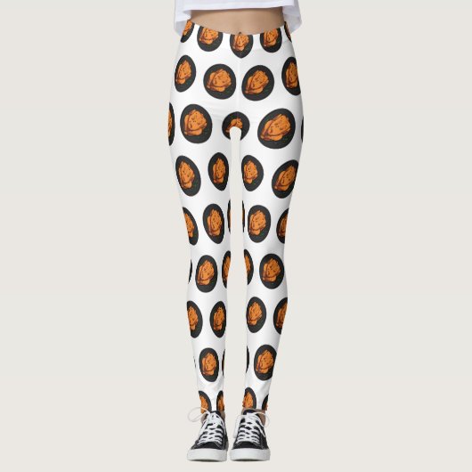 Cartoon-Darstellung von Hähnchen Leggings (Vorderseite)