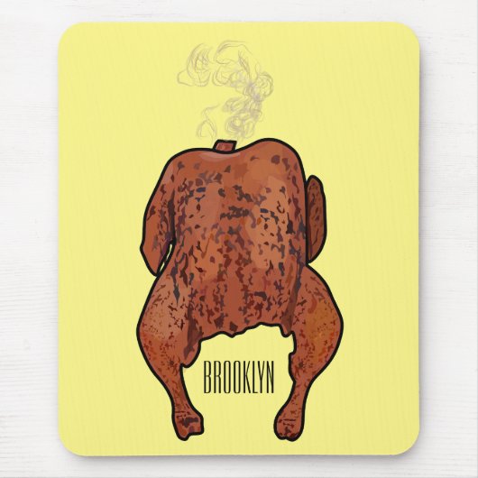 Cartoon-Darstellung von Hähnchen Mousepad (Vorne)