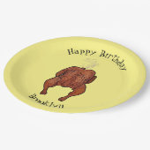 Cartoon-Darstellung von Hähnchen Pappteller (Schrägansicht)