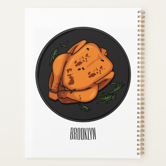 Cartoon-Darstellung von Hähnchen Planer (Rückseite)