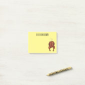 Cartoon-Darstellung von Hähnchen Post-it Klebezettel (Auf Schreibtisch)