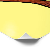 Cartoon-Darstellung von Hähnchen Poster (Ecke)