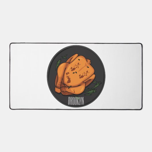 Cartoon-Darstellung von Hähnchen Schreibtischunterlage (Vorderseite)