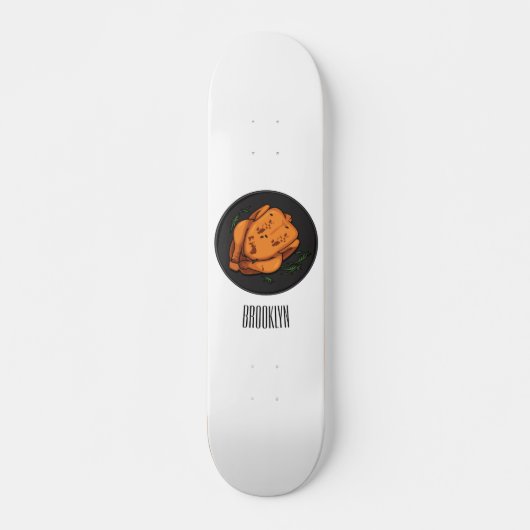 Cartoon-Darstellung von Hähnchen Skateboard (Vorne)