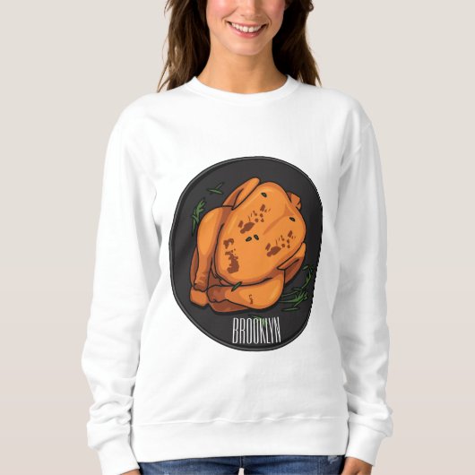 Cartoon-Darstellung von Hähnchen Sweatshirt (Vorderseite)
