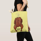 Cartoon-Darstellung von Hähnchen Tasche (Von Nahem)
