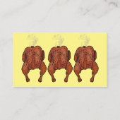 Cartoon-Darstellung von Hähnchen Visitenkarte (Rückseite)