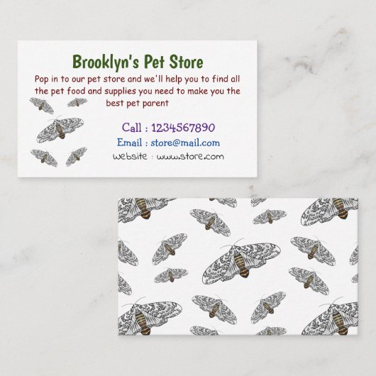 Cartoon-Darstellung von Riesenleoparden Visitenkarte (Vorne/Hinten)