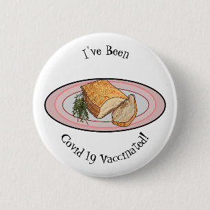 Cartoon-Darstellung von Schweinebauch Button