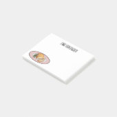 Cartoon-Darstellung von Schweinebauch Post-it Klebezettel (angewinkelt)