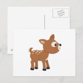 Cartoon Deer Postkarte (Vorne/Hinten)