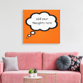 Cartoon denkt über Ballondekoration Leinwanddruck (Insitu (Wohnzimmer))