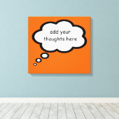 Cartoon denkt über Ballondekoration Leinwanddruck (Insitu (Holzboden))