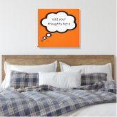 Cartoon denkt über Ballondekoration Leinwanddruck (Insitu (Schlafzimmer))