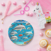 Cartoon der Delphine Pappteller (Party)