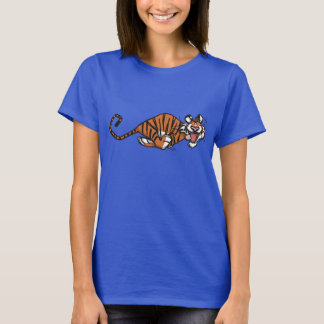 Cartoon, der den T - Shirt Tiger Women leitet