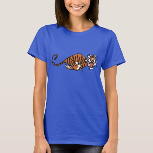 Cartoon, der den T - Shirt Tiger Women leitet (Vorderseite)