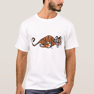 Cartoon, der den Tiger-T - Shirt läuft