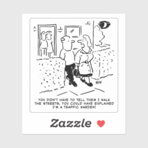 Cartoon der Ehefrau des Verkehrs. Aufkleber