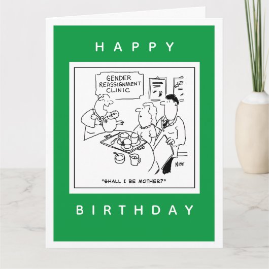 Cartoon der Geschlechtszuweisung Karte (Vorderseite)